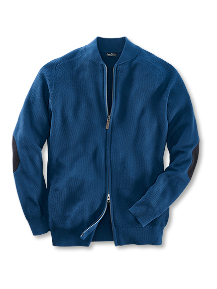 Zip-Cardigan aus Bio-Baumwolle