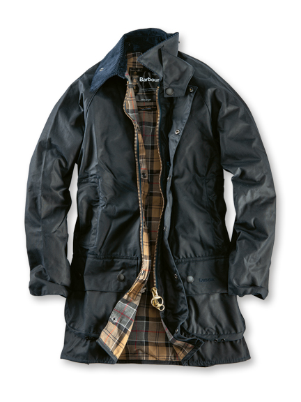 Barbour Beaufort Wachsjacke in Navy