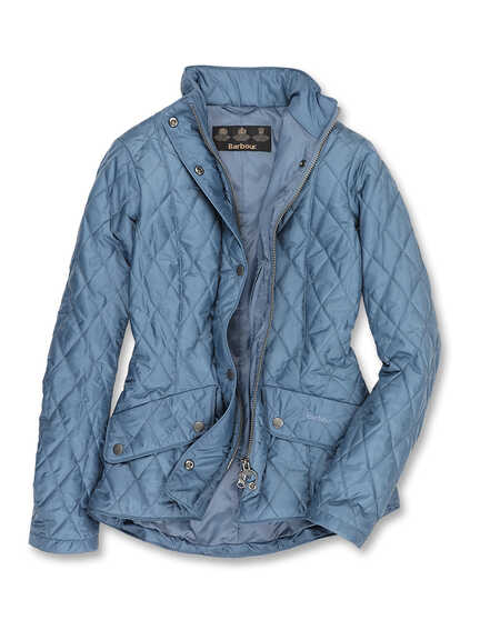 Barbour-Steppjacke 'Cavalry' in Mineralblau